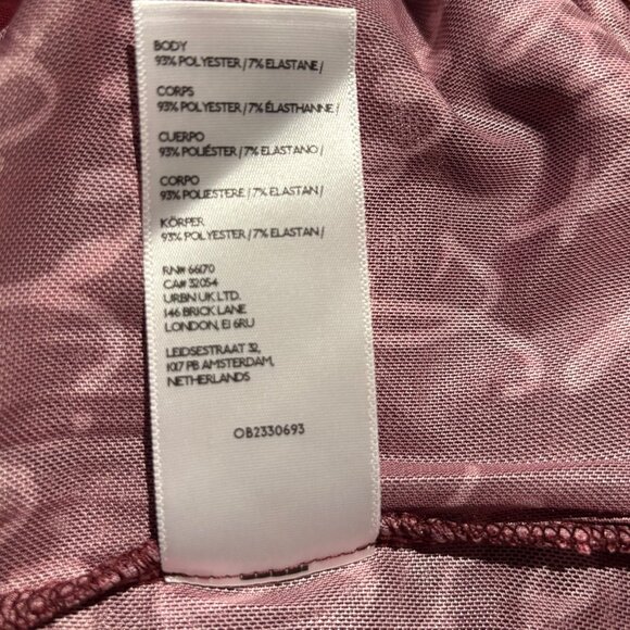 Maeve Anthropologie Off-The-Shoulder Mesh Top Dark Maroon Size M - Picture 7 of 7